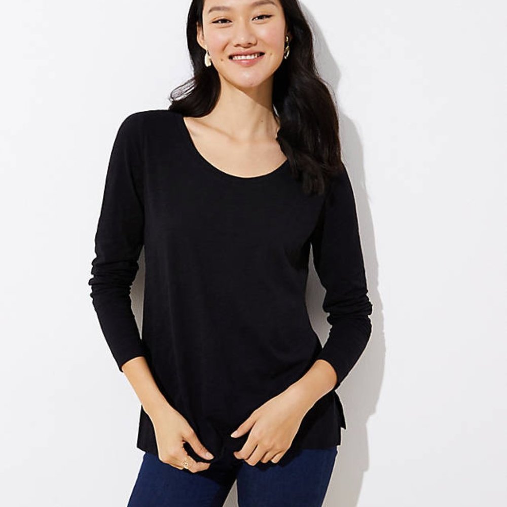 NEW NWT Loft Long Sleeve Tunic Tee